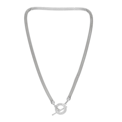 Tiffany Sterling Silver Somerset Mesh Toggle Necklace 3 of 4
