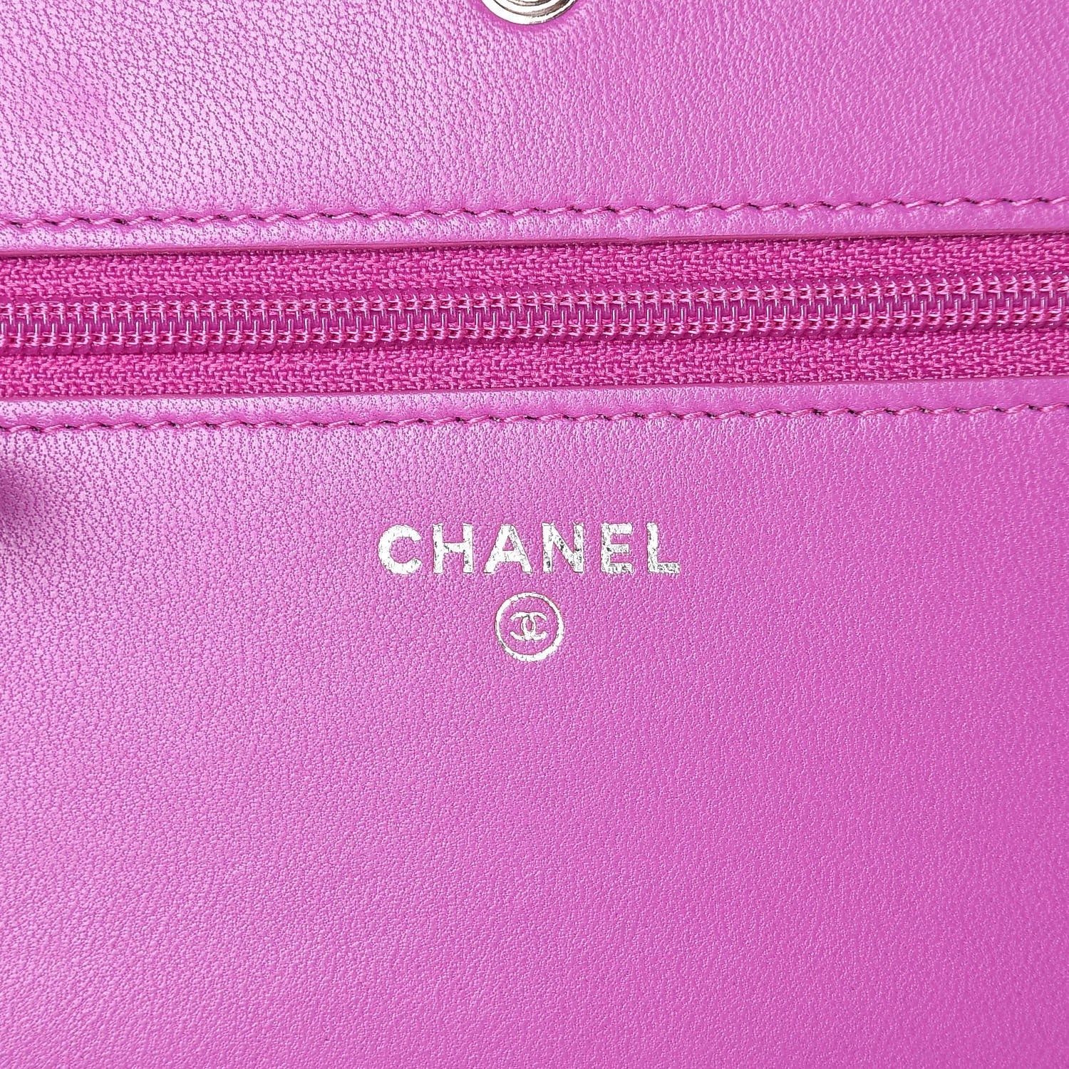 Chanel Lambskin Quilted Coco Boy Wallet On Chain WOC Fuchsia 6 of 11