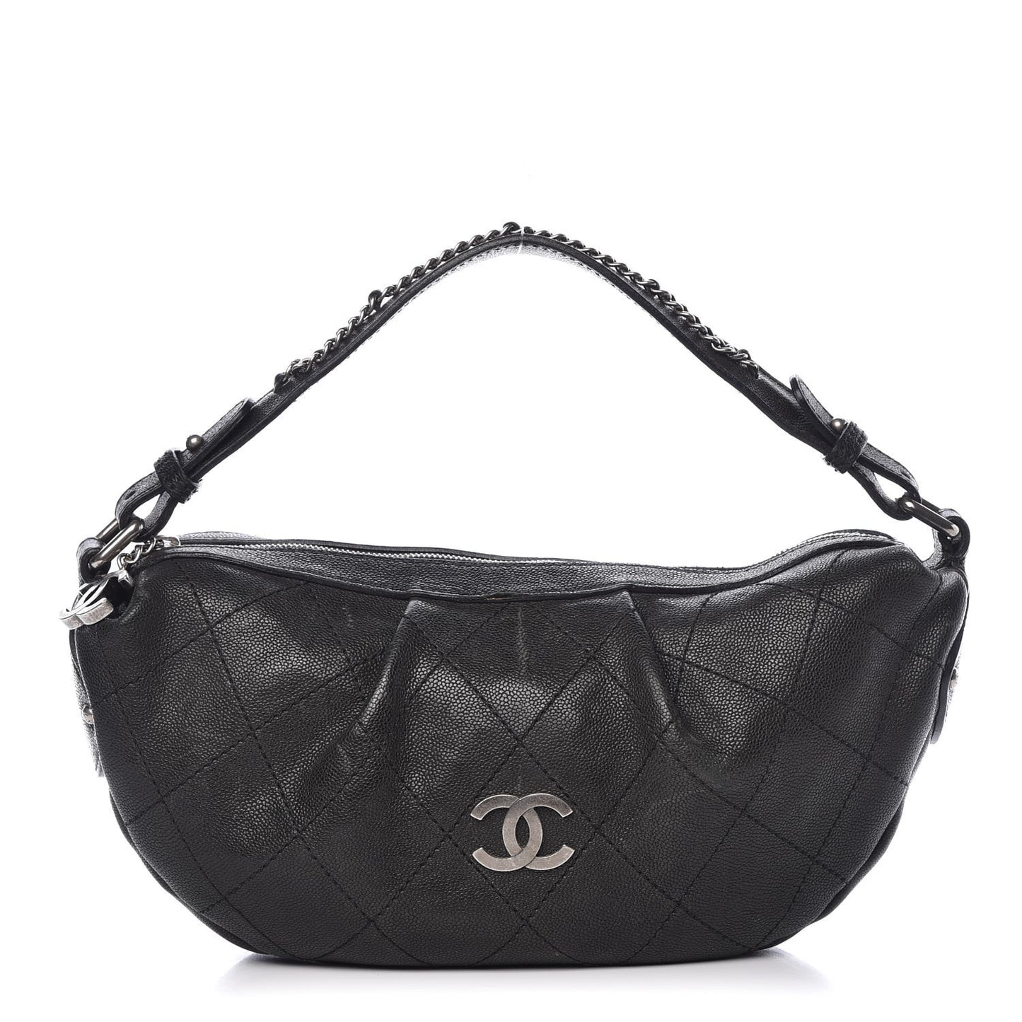 Caviar Stitched Outdoor Ligne Hobo Black