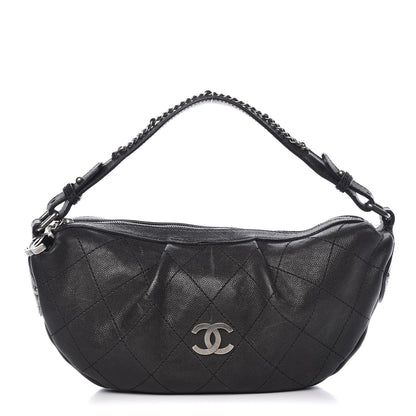Chanel Caviar Stitched Outdoor Ligne Hobo Black 1 of 15