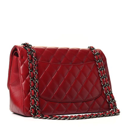 Chanel Lambskin Quilted Jumbo Double Flap Red 2 of 4