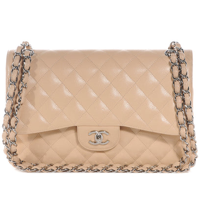 Chanel Caviar Jumbo Double Flap Beige 1 of 7