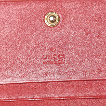 Gucci Calfskin Matelasse GG Marmont Card Case Hibiscus Red 6 of 8