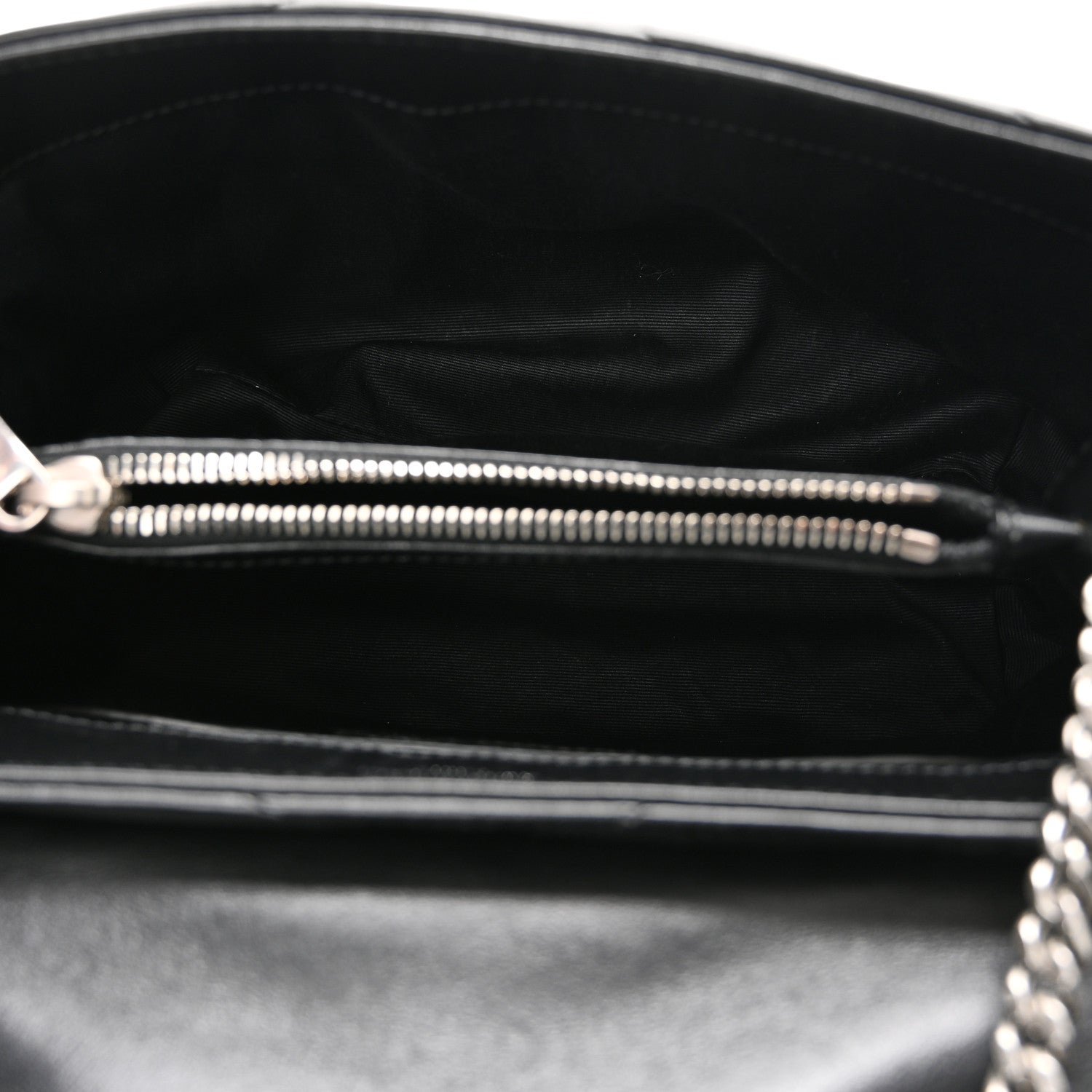 Saint Laurent Calfskin Y Quilted Monogram Small Loulou Chain Satchel Black 5 of 10