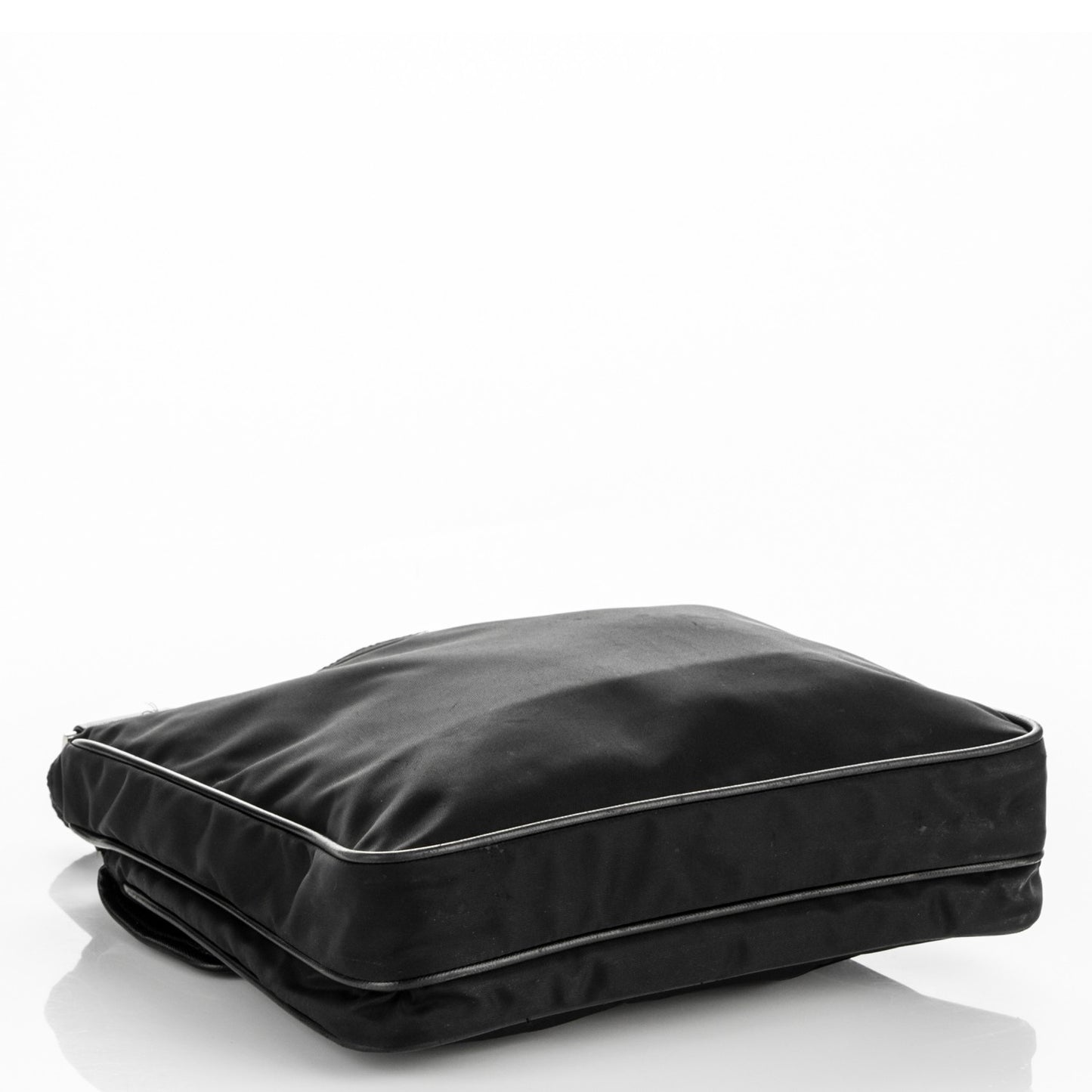 Nylon Vela Flat Messenger Bag Black