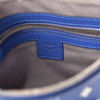 MCM Visetos Wristlet Zip Pouch Blue 6 of 8
