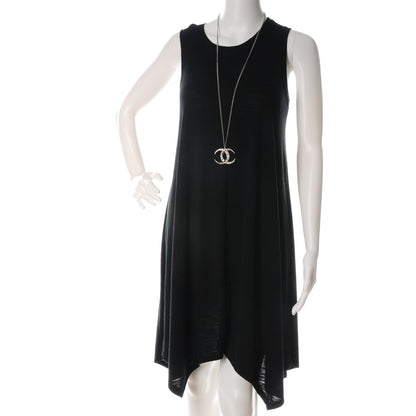 Chanel Baguette Crystal CC Necklace Silver 2 of 5