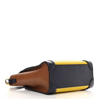 Celine Bullhide Calfskin Suede Tri-color Nano Luggage Multicolor 4 of 17