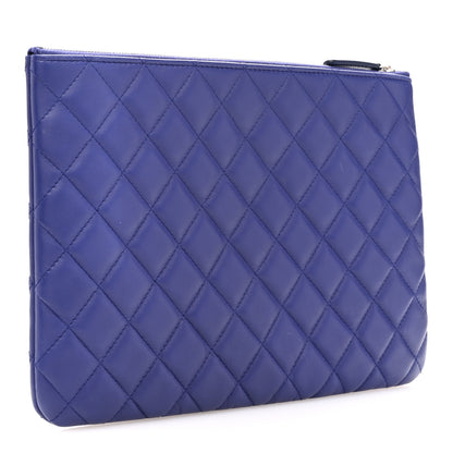 Chanel Lambskin Quilted Medium Cosmetic Case Purple 3 of 7
