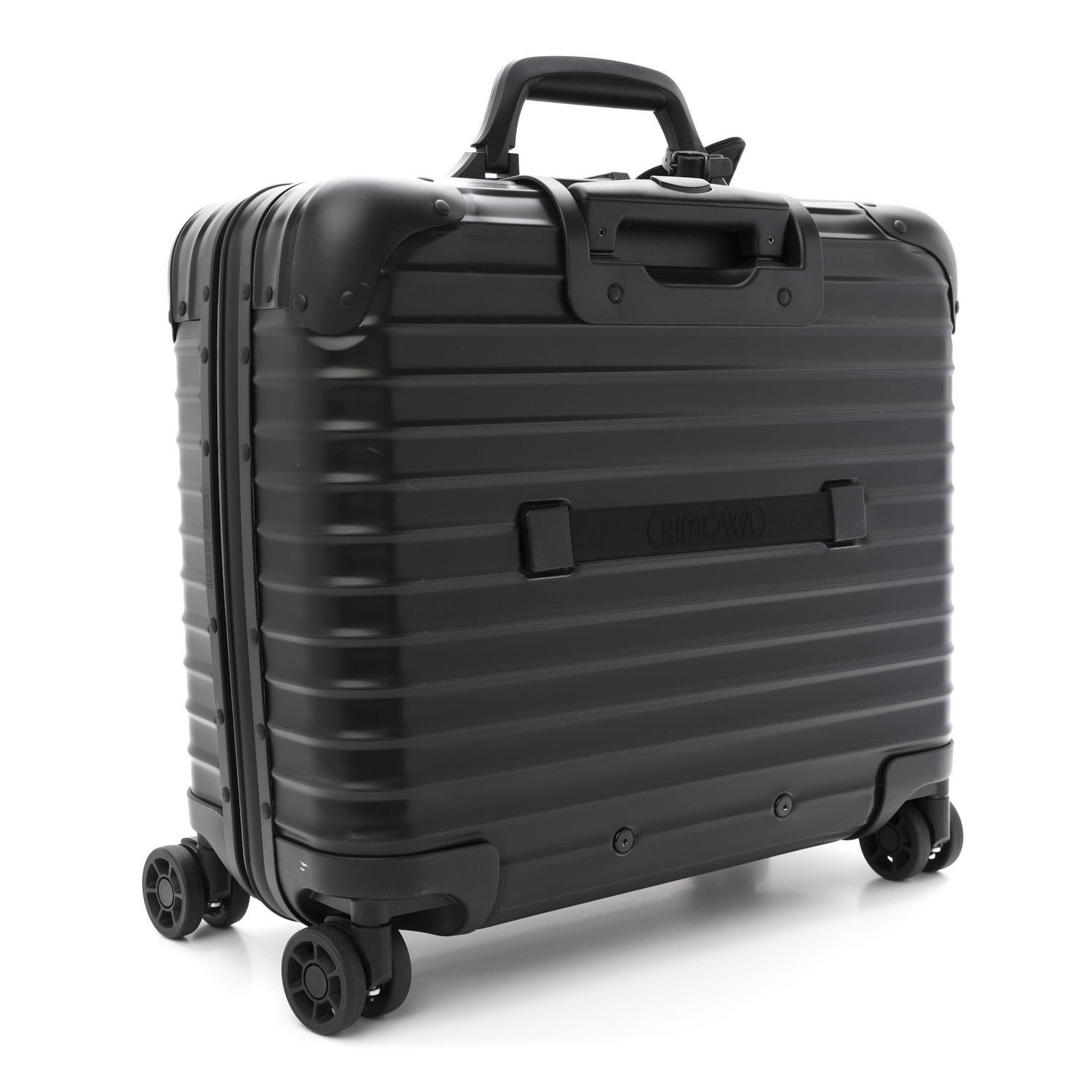 バッグ RIMOWA TOPAS 35L CABIN TROLLEY Rimowa Matte Polycarbonate Topas Compact Black 1840696 – FASHIONPHILE