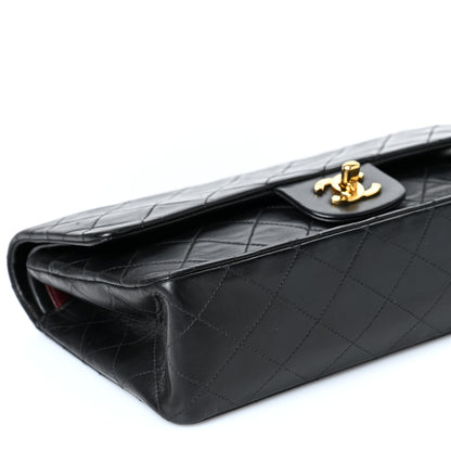 Chanel Lambskin Quilted Medium Double Flap Black 9 of 10