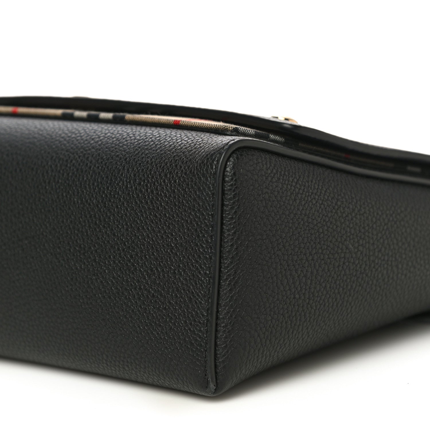 Burberry Grainy Calfskin Vintage Check Note Crossbody Bag Black 9 of 11