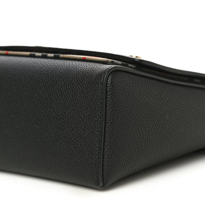 Burberry Grainy Calfskin Vintage Check Note Crossbody Bag Black 9 of 11