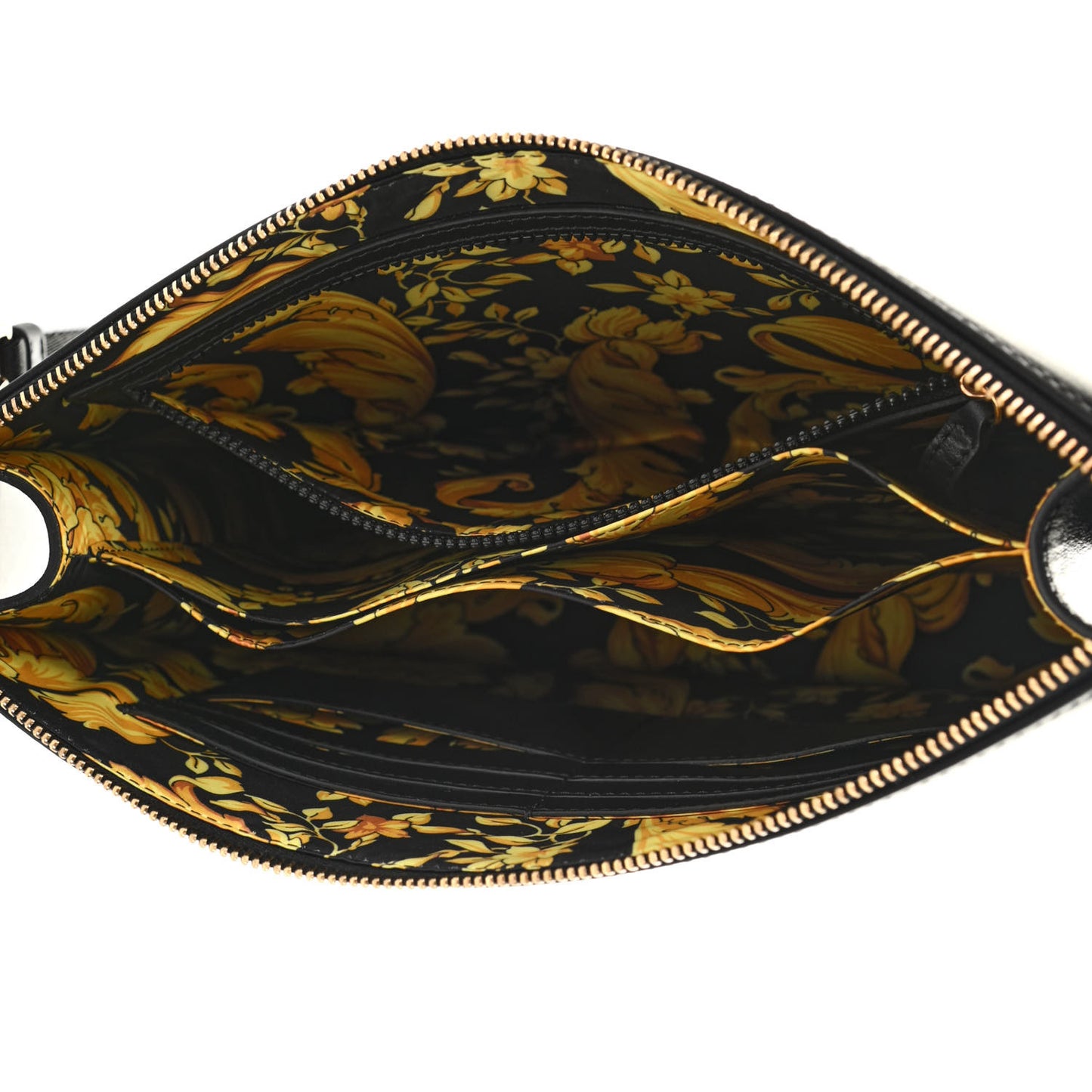 Calfskin La Medusa Large Pouch Black