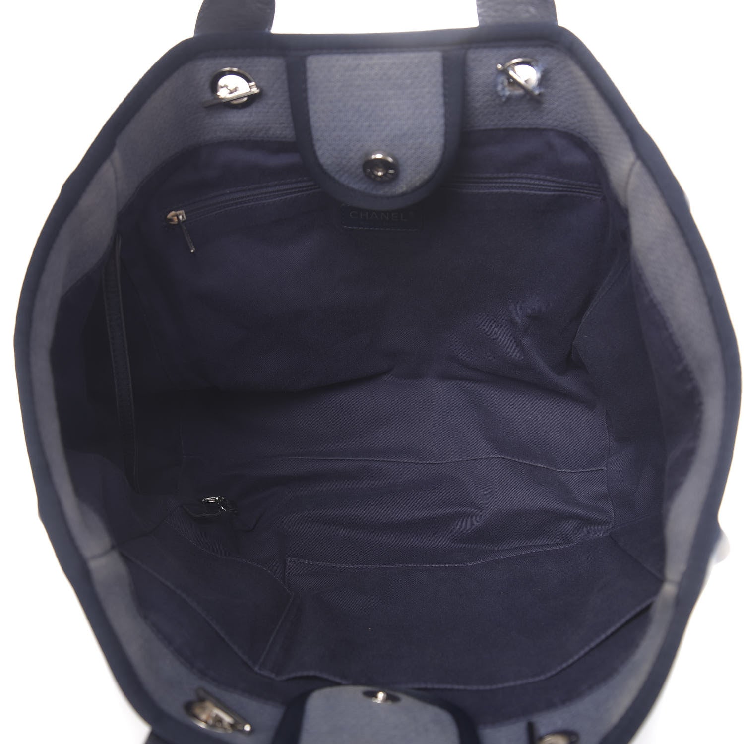 Chanel Canvas Medium Deauville Tote Blue 5 of 10