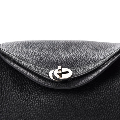 Hermes Taurillon Clemence Lindy 26 Black 10 of 11