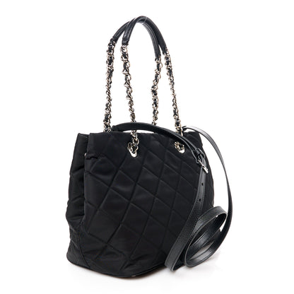 Prada Nylon Tessuto Impuntu Quilted Tote Black 3 of 11