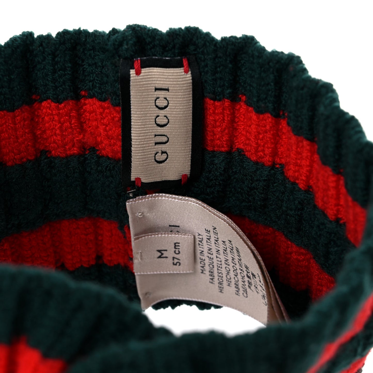 Wool Web Headband M Green Red