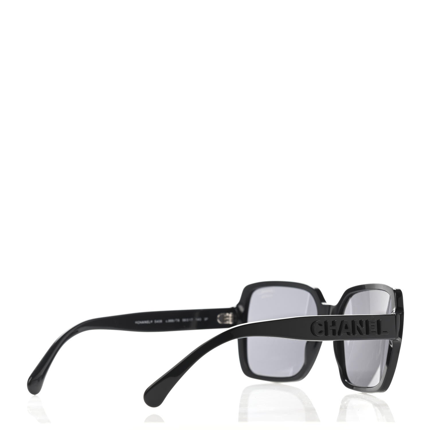 Chanel Acetate Polarized Square Sunglasses 5408 Black 4 of 4