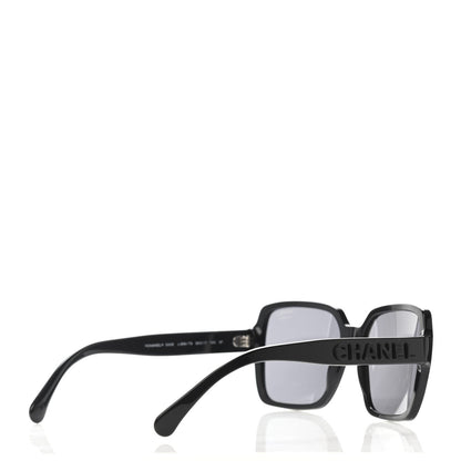 Chanel Acetate Polarized Square Sunglasses 5408 Black 4 of 4