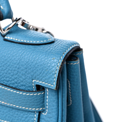 Hermes Togo Kelly Retourne 32 Blue Jean 14 of 16