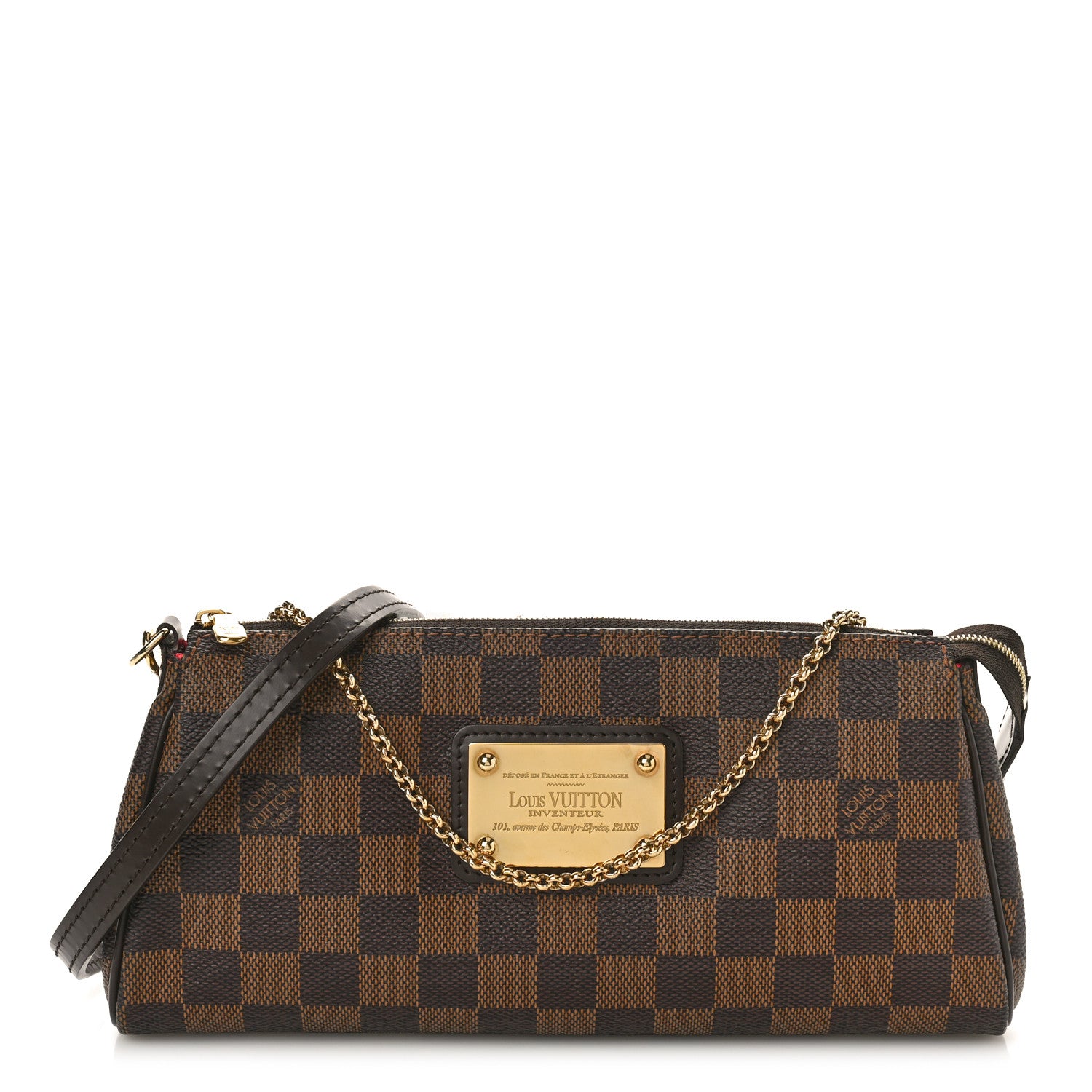 Louis Vuitton Damier Ebene Eva Clutch 1 of 9