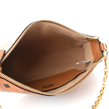 MCM Visetos Rabbit Crossbody Pouch Cognac 5 of 11