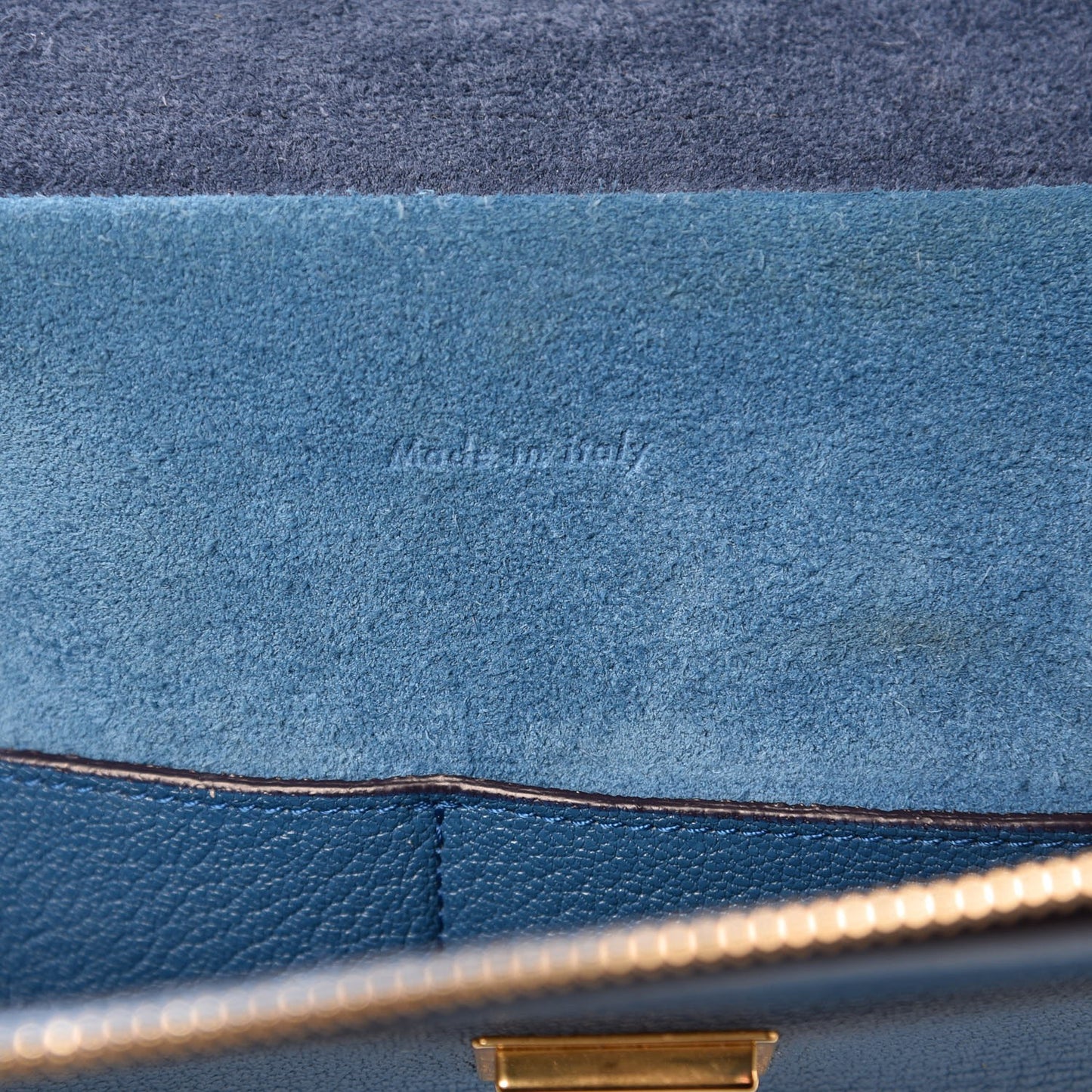 Goatskin Smooth Calfskin Mini Belt Bag Sea Blue