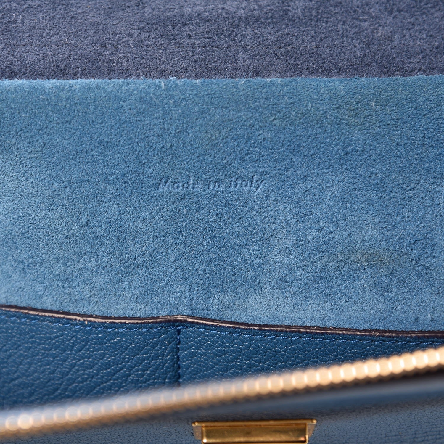 Celine Goatskin Smooth Calfskin Mini Belt Bag Sea Blue 6 of 11