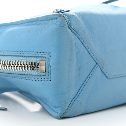 Balenciaga Supple Calfskin Papier Mini A4 Zip Around Tote Bleu Azur Clair 10 of 16