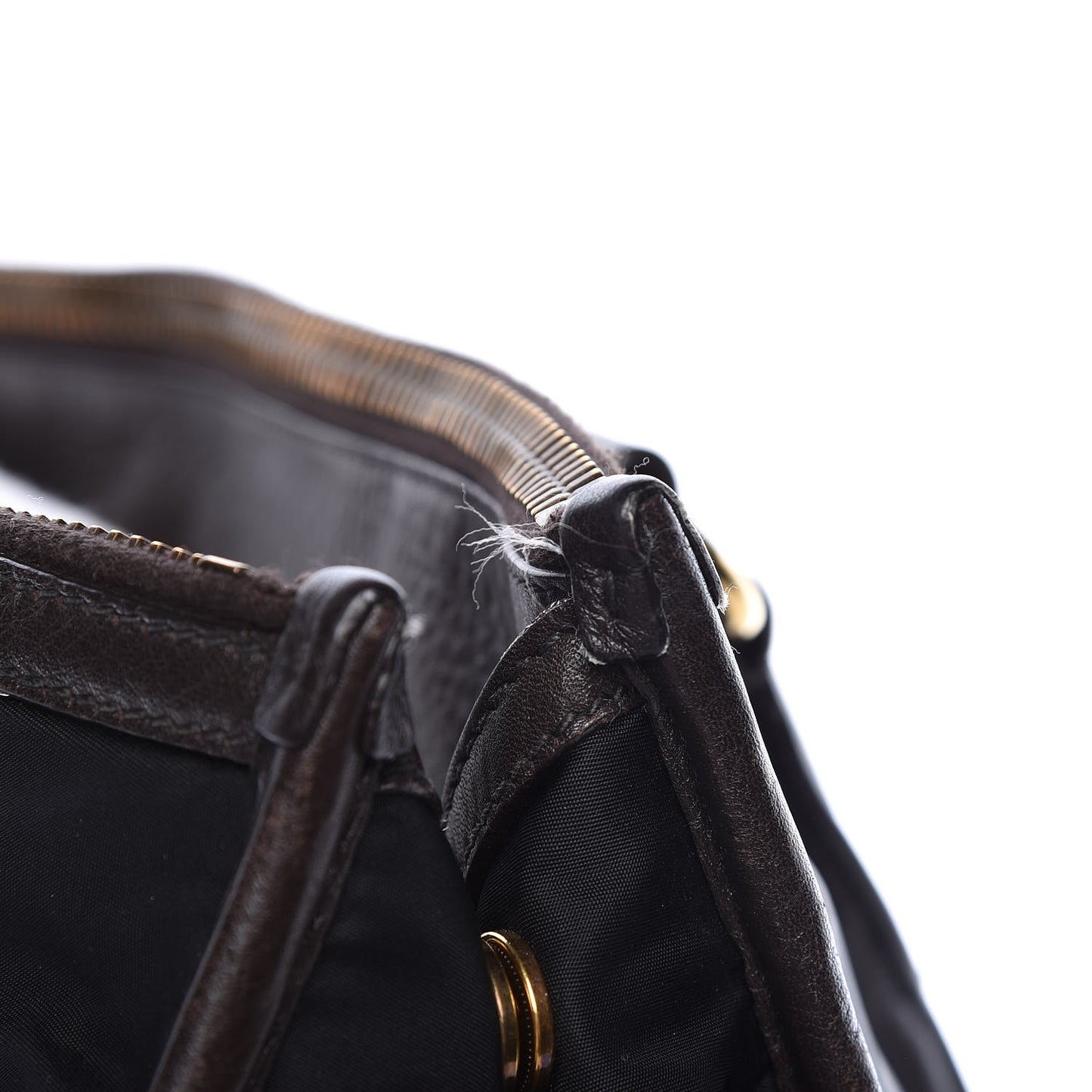 Tessuto Nylon Double Zip Logo Tote Black