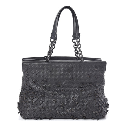 Bottega Veneta Nappa Intrecciato Frayed Tote Black 1 of 10