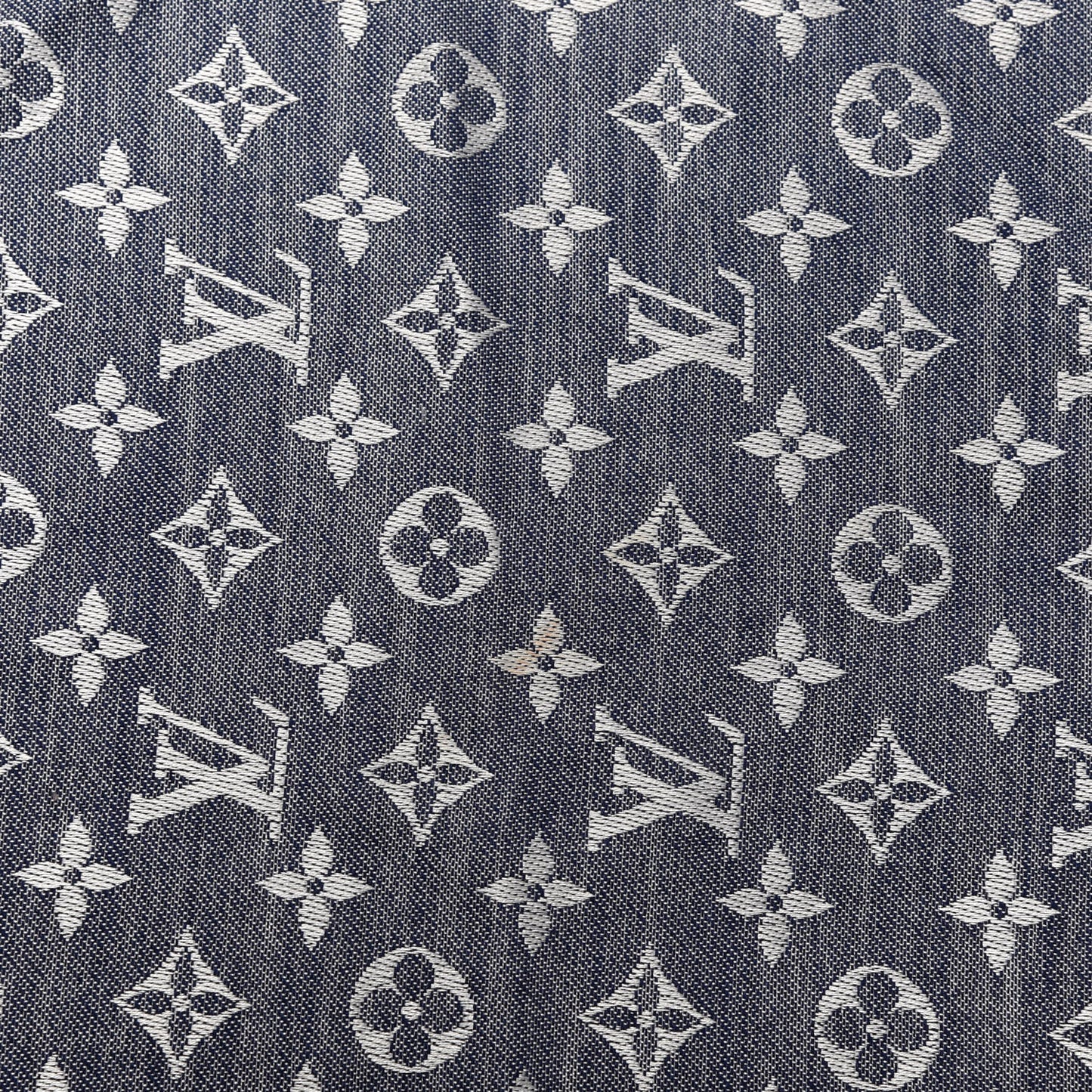 Silk Wool Monogram Denim Shawl Blue