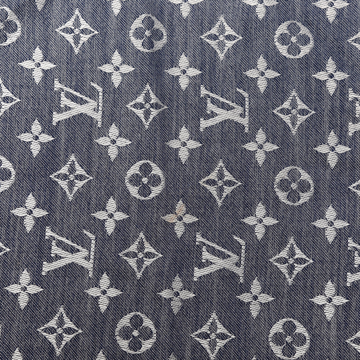 Louis Vuitton Silk Wool Monogram Denim Shawl Blue 4 of 4