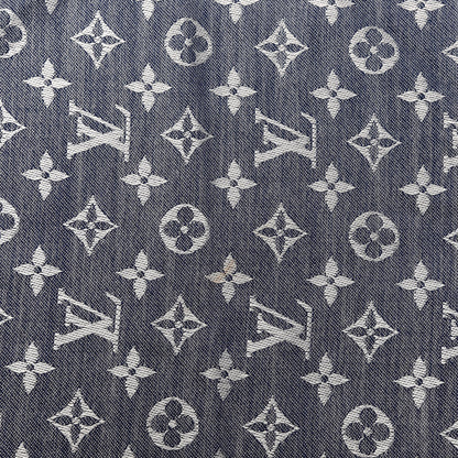 Louis Vuitton Silk Wool Monogram Denim Shawl Blue 4 of 4