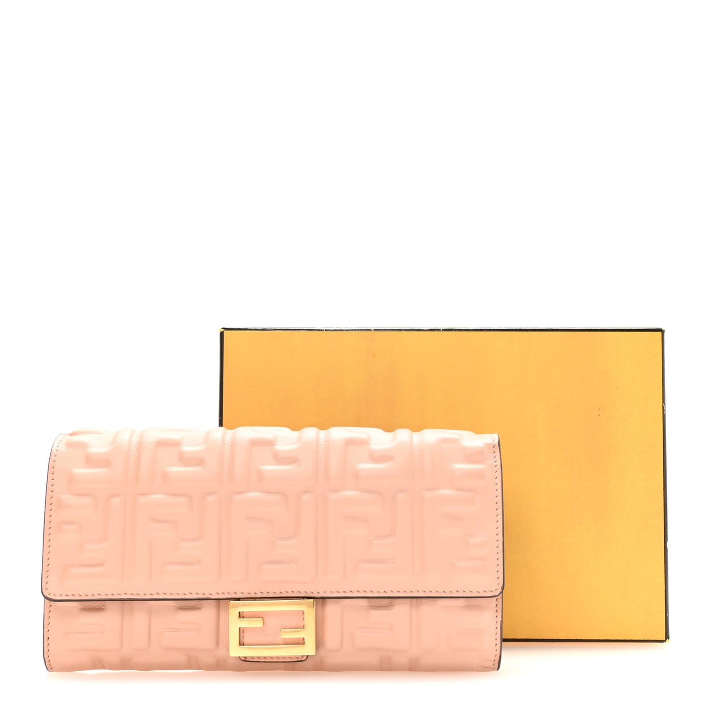 Nappa Matisse FF Embossed Continental Wallet Rose Quarzo