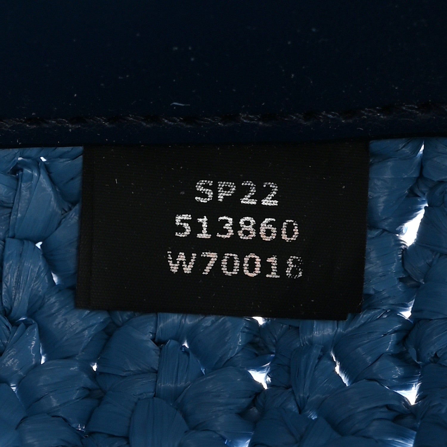 Stella McCartney Braided Raffia Eco Alter Napa Perforated Logo Crossbody Bag Light Blue 6 of 10