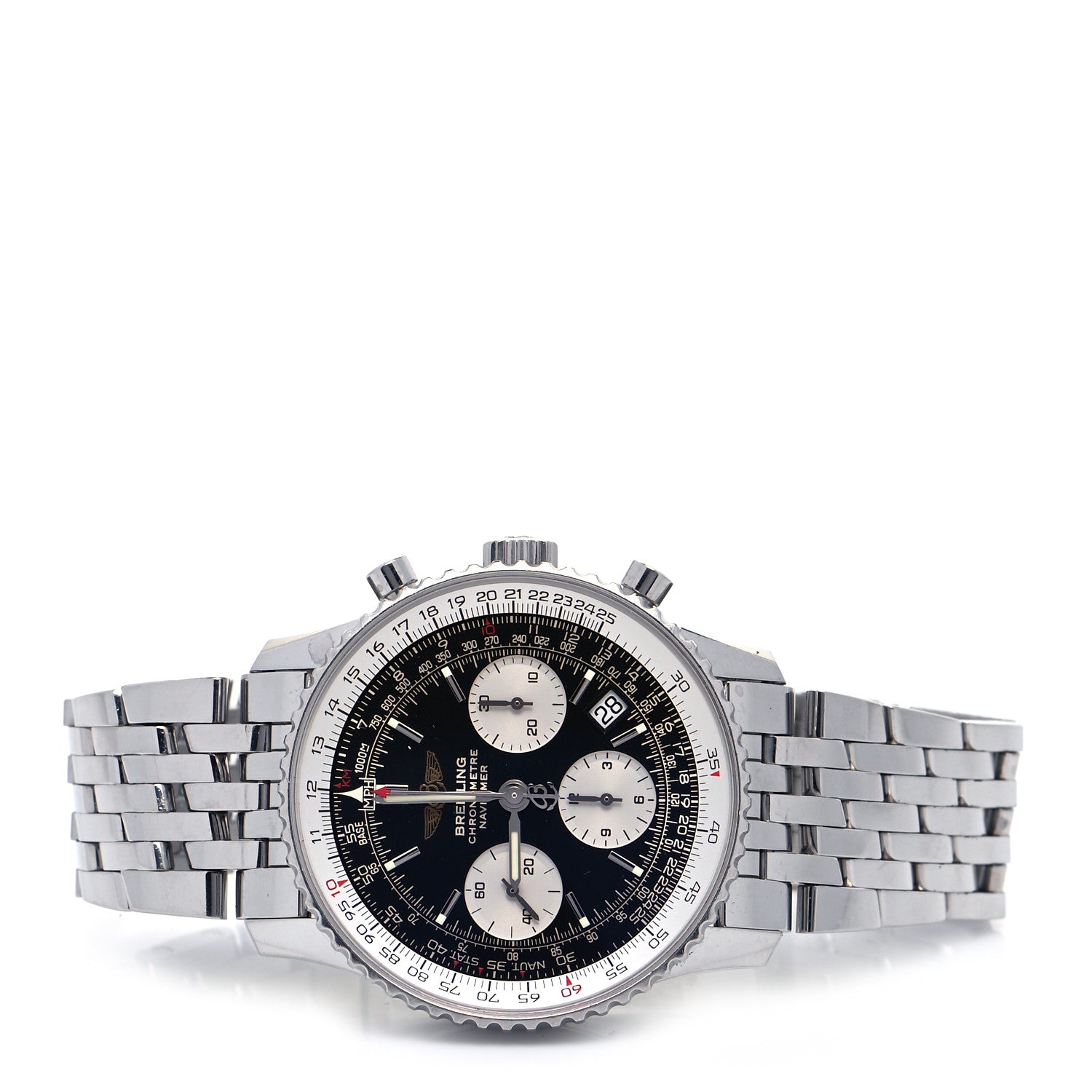 Breitling Stainless Steel 42mm Navitimer Chronograph Automatic Watch Black A23322 2 of 4