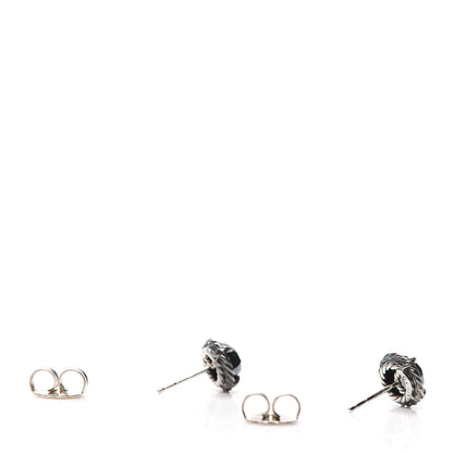 David Yurman Sterling Silver Hematite 8mm Chatelaine Earrings 3 of 4
