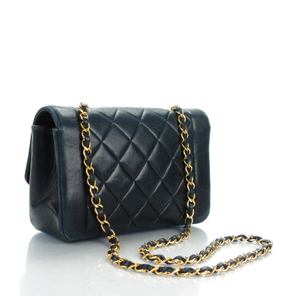 Chanel Lambskin Quilted Small Single Flap Navy 3 of 9
