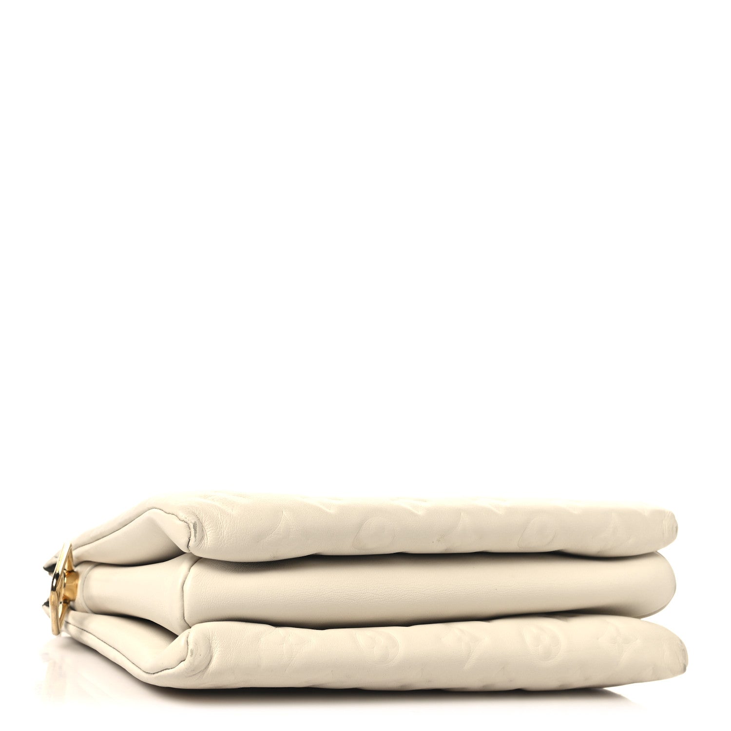 Louis Vuitton Lambskin Embossed Monogram Coussin PM Beige Cream 4 of 13