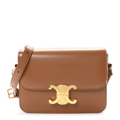 Celine Shiny Calfskin Teen Triomphe Bronze 1 of 10