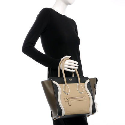 Celine Smooth Calfskin Micro Luggage Beige 2 of 8