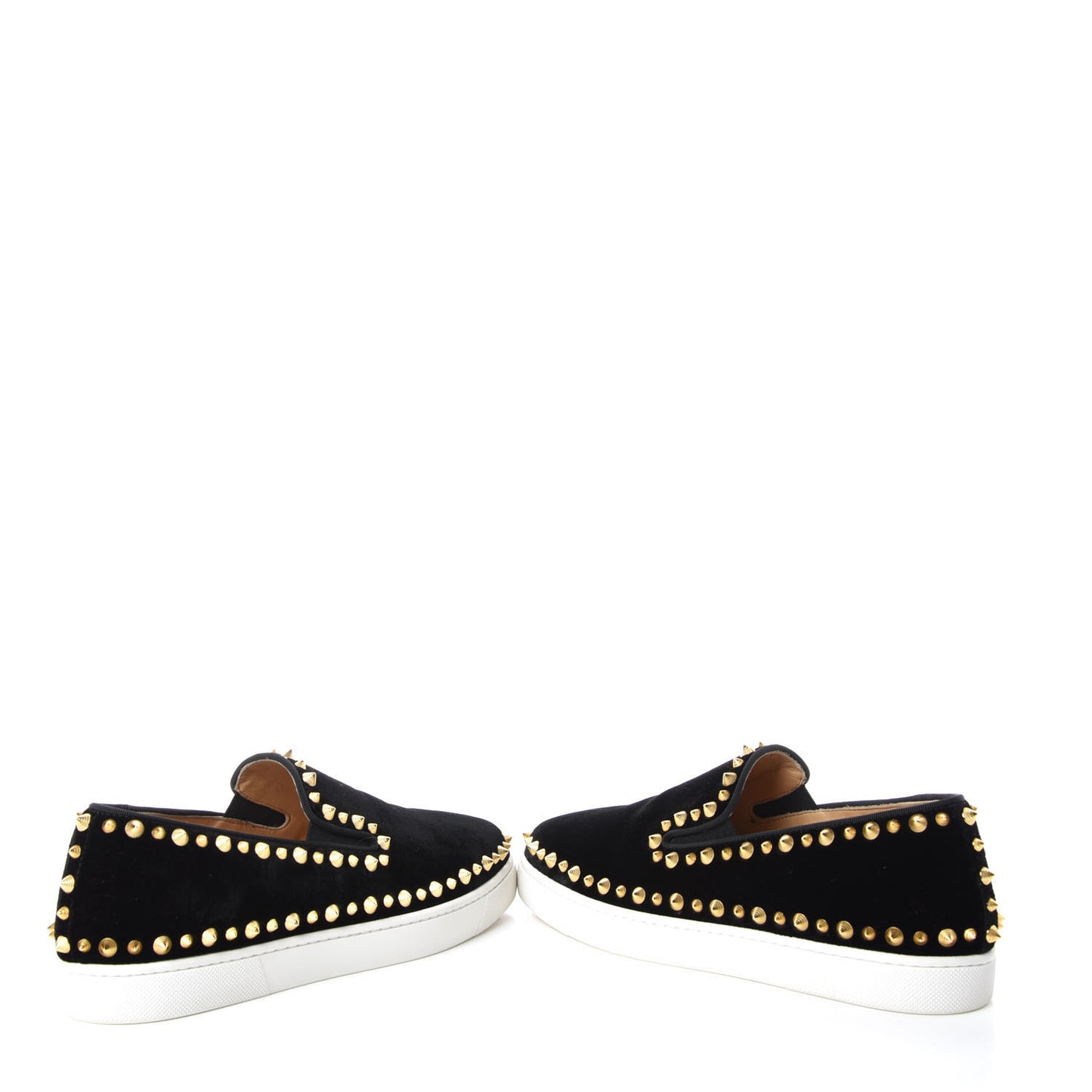 Velvet Womens Spikes Pik Boat Sneakers 38.5 Black