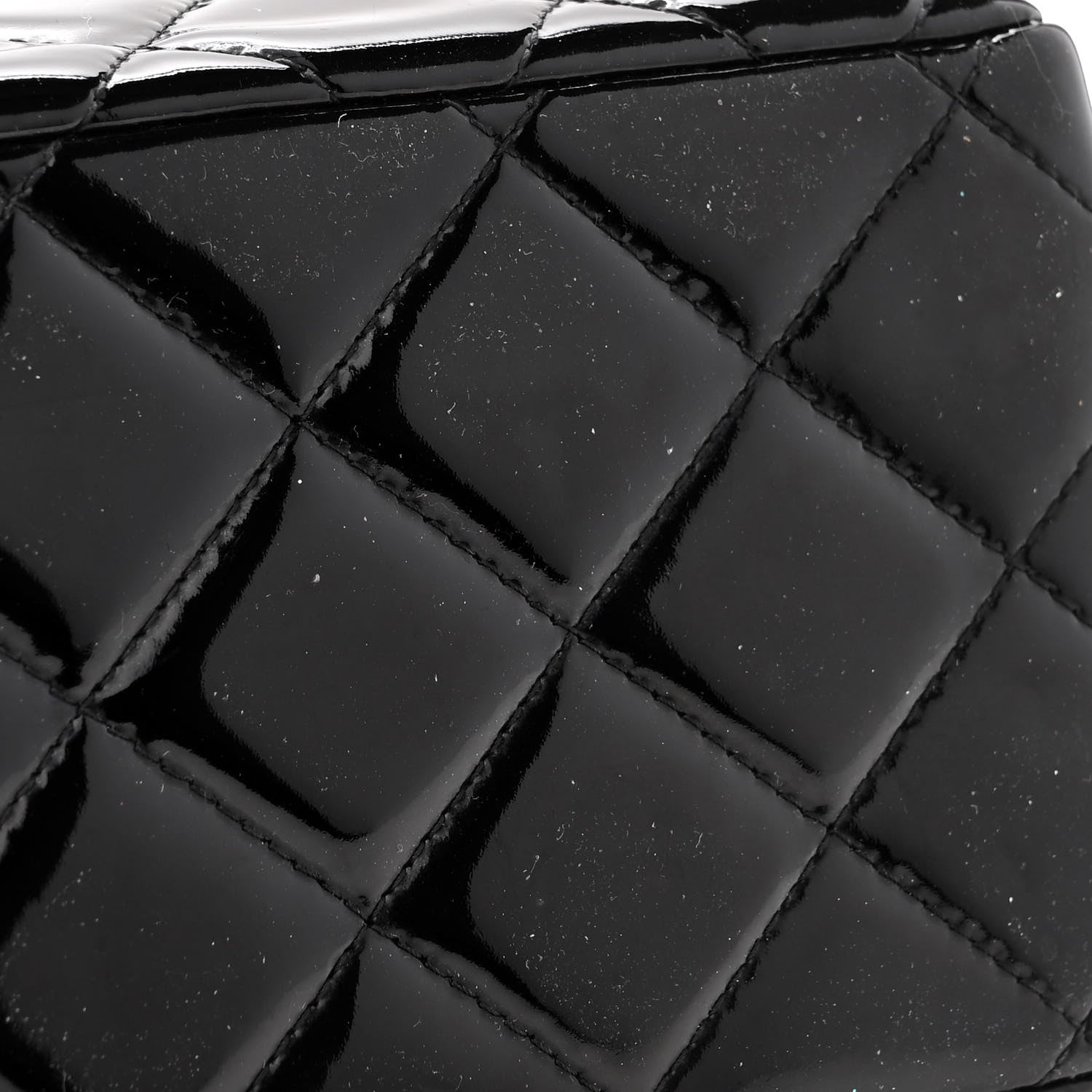 Chanel Patent Quilted Jumbo Double Flap Black 11 of 14