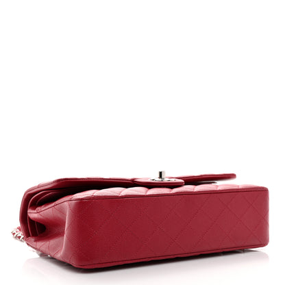 Chanel Caviar Quilted Medium Double Flap Dark Red 4 of 10