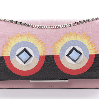 Fendi Vitello Elite Century Hypnoteyes Studded Tube Wallet On Chain Bubblegum Multicolor 9 of 12