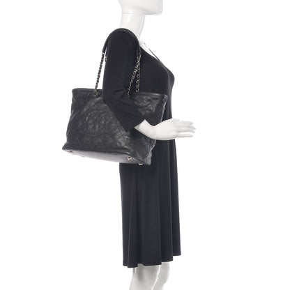 Chanel Grained Calfskin Quilted Small Daily Shopping Tote Black 2 of 14