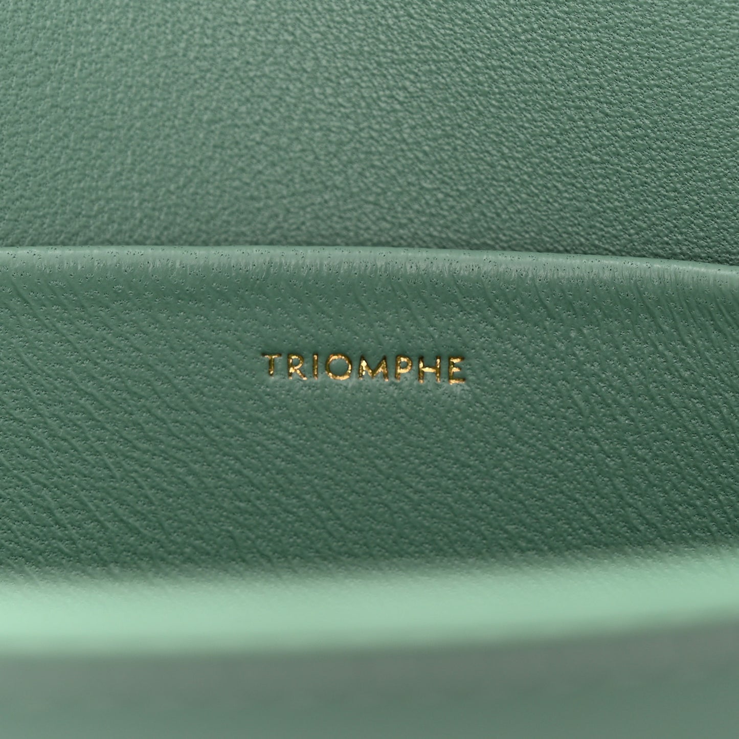 Shiny Calfskin Triomphe Shoulder Bag Celadon
