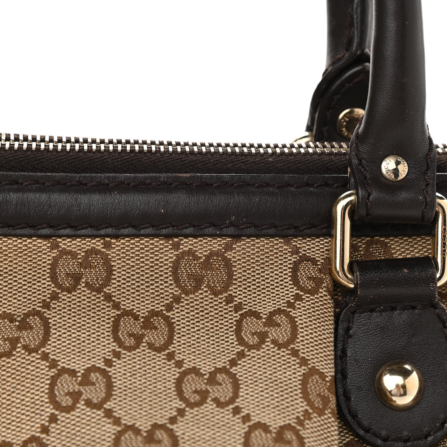 Gucci Monogram Medium Sukey Top Handle Dark Brown 11 of 14